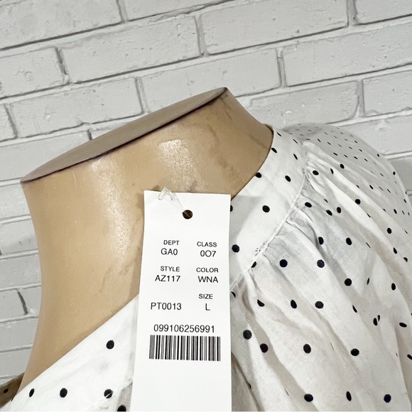 J.Crew Women’s Cotton-voile button-front top in sweet spots - Picture 9 of 11